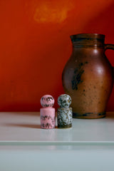 70s ceramics: pepper & salt jar, baroque