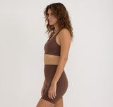 ACTIVE BIKE SHORTS - WALNUT