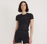 ACTIVE MESH TEE - BLACK