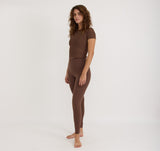 ACTIVE MESH TEE - WALNUT