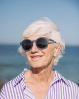 ADULT Oval Sunglasses - Navy Blue