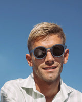 ADULT Oval Sunglasses - Navy Blue