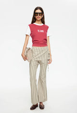 ALPINE PANT - BEIGE STRIPE