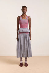 AMI CAMI - BLACK & WHITE GINGHAM