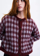 AOMORI CARDIGAN - BORDEAUX