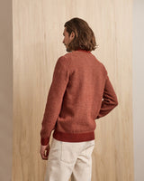 AULNAY KNITWEAR KNIT - BURGUNDY/BEIGE
