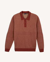 AULNAY KNITWEAR KNIT - BURGUNDY/BEIGE
