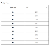 Autry_Hyperway Size Chart (Men)