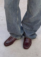 Aven Rift Burgundy Leather Loafers