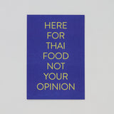 BANGKOKIAN NEW CARD - HERE FOR THAI FOOD BLUE