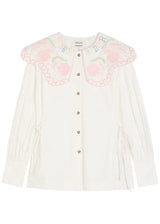 VALENTINA COLLARED BLOUSE - WHITE
