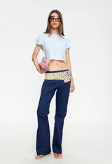 BELVEDERE KNIT TOP - POWDER BLUE
