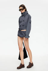 BLANC CROPPED TRENCH - OLIVE