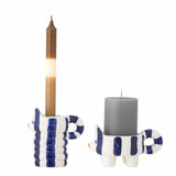 BLOOMINGVILLE Caty Candle Holder Blue Set