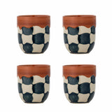BLOOMINGVILLE Check Cup Blue Set
