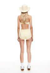 BLOOM BOOTY SHORT - LEMONTINI POLKA