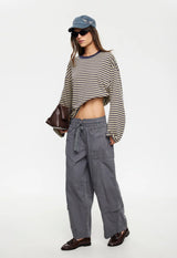 BLOOM LONG SLEEVE - BEIGE STRIPE