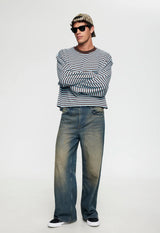 BLOOM LONG SLEEVE - CHOCOLATE SEA STRIPE