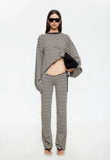 BLOOM TIE PANT - SLATE STRIPE