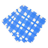 BON APPETIT 33CM NAPKIN CHECK BLUE 21PK RECYCLED