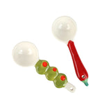 BON APPETIT CERAMIC SPOONS OLIVE AND CHILLI 2PK