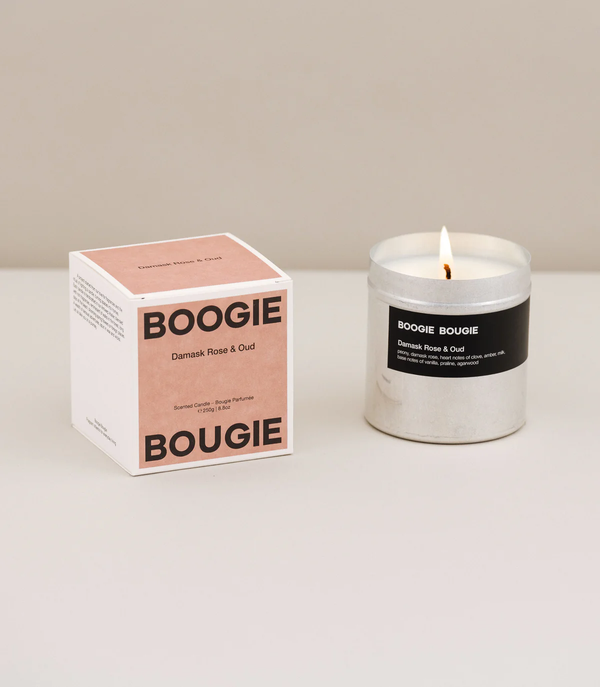 BOOGIE BOUGIE Scented Candle Damask Rose and Oud