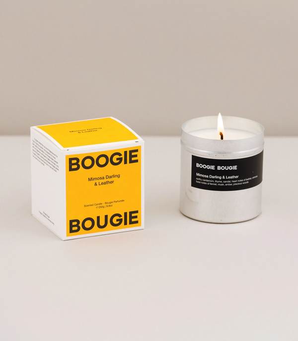 BOOGIE BOUGIE Scented Candle Mimosa Darling and Leather