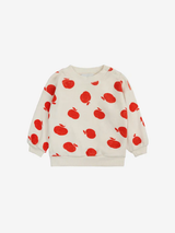 Baby Poma all over ecru terry sweatshirt