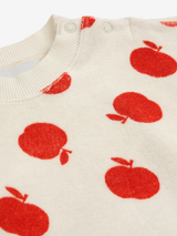 Baby Poma all over ecru terry sweatshirt