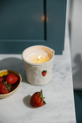 Bistro Strawberry Ceramic Candle - Strawberry