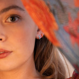 Bloom Silverplated Earring Light Blue