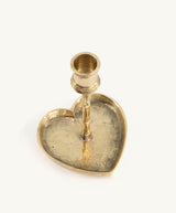 Bodhi Bamboo Heart Candle holder brass