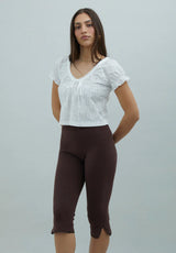 CLASSIC CAPRI PANTS - COFFEE
