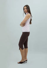 CLASSIC CAPRI PANTS - COFFEE