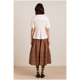 CYRUS EYELET BLOUSE - WHITE