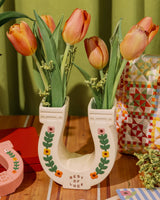 Ceramic Vase, Horseshoe