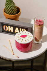 Charmed Candle w/ Lips Ceramic Lid - Smoked Cherry