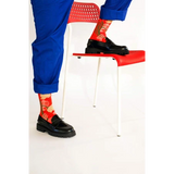 Chaussette Visages rouge