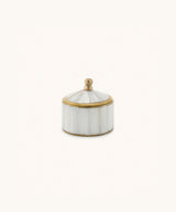 Chelsey Pearly Circus Box White Brass