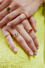 Ch?rie Goldplated Ring Bar Pink