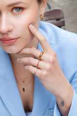 Ch?rie Goldplated Ring Bar Pink