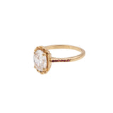 Ch?rie Goldplated Ring Oval Clear Pink