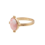 Ch?rie Goldplated Ring Oval Marble Light Pink