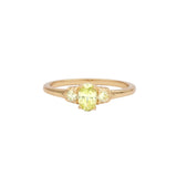 Ch?rie Goldplated Ring Oval Small Lime
