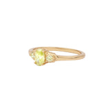 Ch?rie Goldplated Ring Oval Small Lime