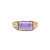 Cherie Goldplated Ring Rectangle Marble Lilac