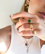 Ch?rie Goldplated Ring Signet Oval