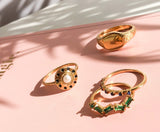 Ch?rie Goldplated Ring Signet Oval