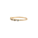 Ch?rie Goldplated Ring Small Bar Blue