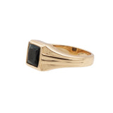 Ch?rie Goldplated Ring Square Black